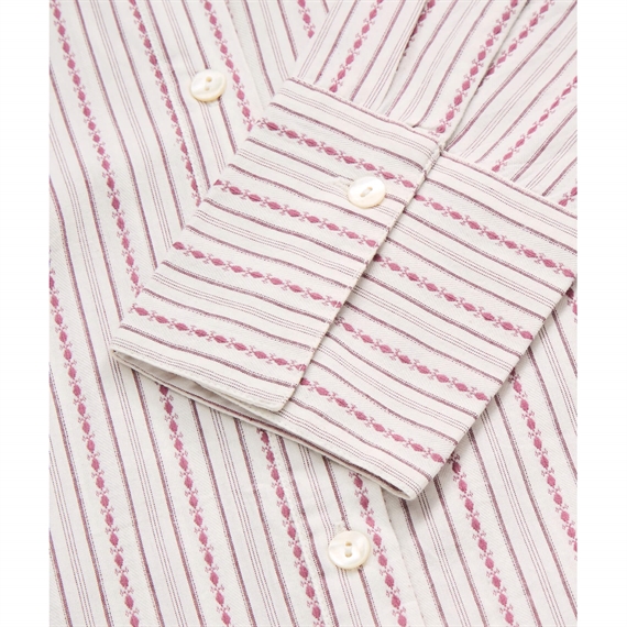 Skall Studio Fauna Skjorte, Raspberry/Cream Stripe 